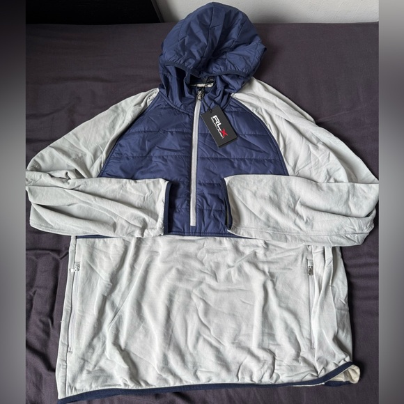 RLX Ralph Lauren Blue Performance Zip Up Light Jacket - Picture 1 of 5